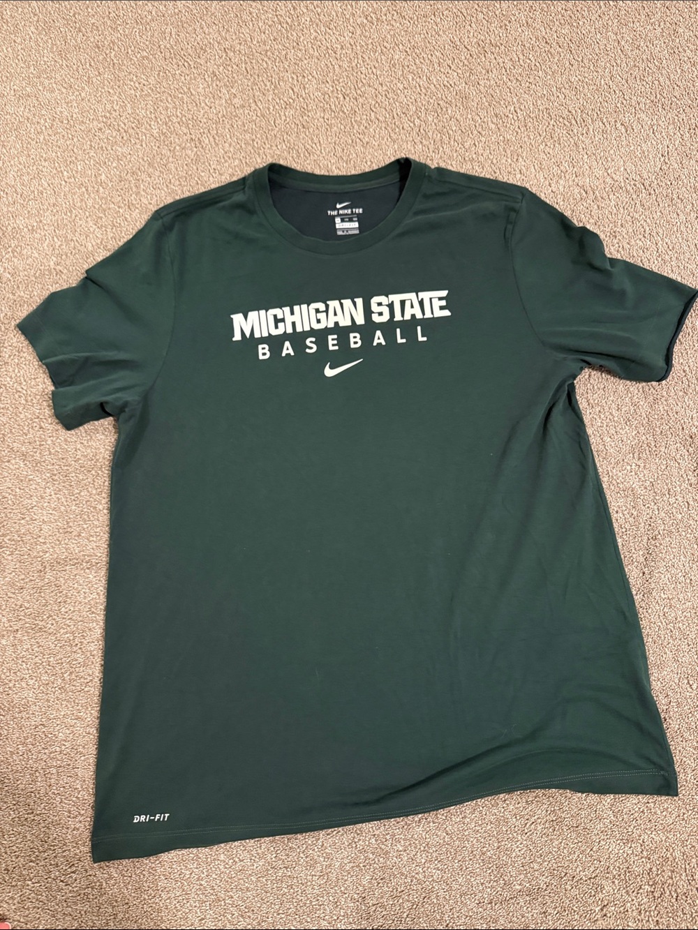 Nike Michigan State Baseball T-Shirt - Green & White